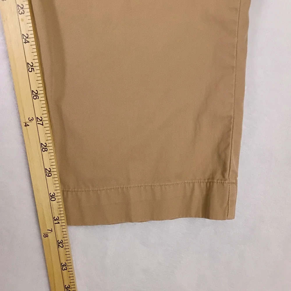 Polo Ralph Lauren Mens Chino Pants 35x32 Tan Khaki Straight Leg 100% Cotton